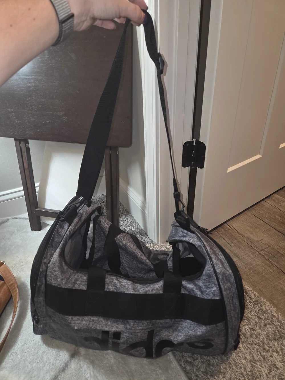 Adidas Grey Duffel Bag